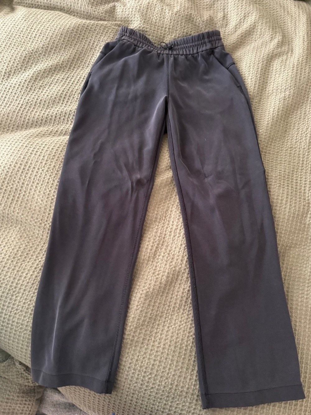 Lululemon Wide Leg Pants Womens Size 4 Black High Rise Lounge Athleisure